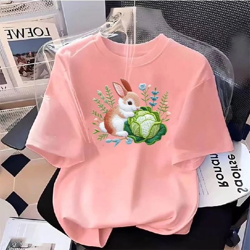 TZ【宠粉福利】W上新女款时尚休闲百搭夏季潮流春夏t恤圆领显瘦短