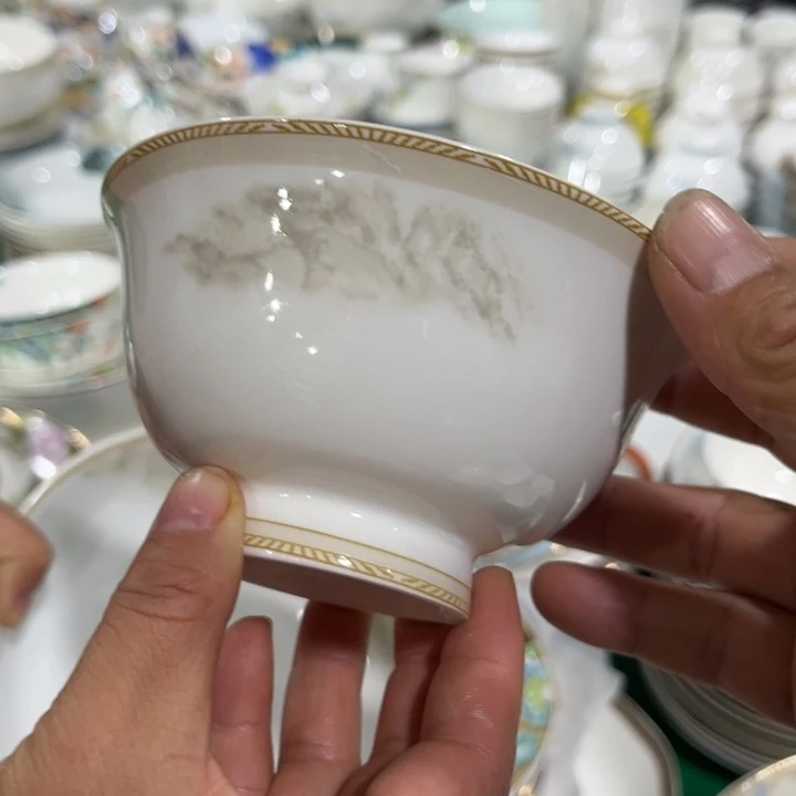 瓷片海岸4.5寸碗十个微瑕