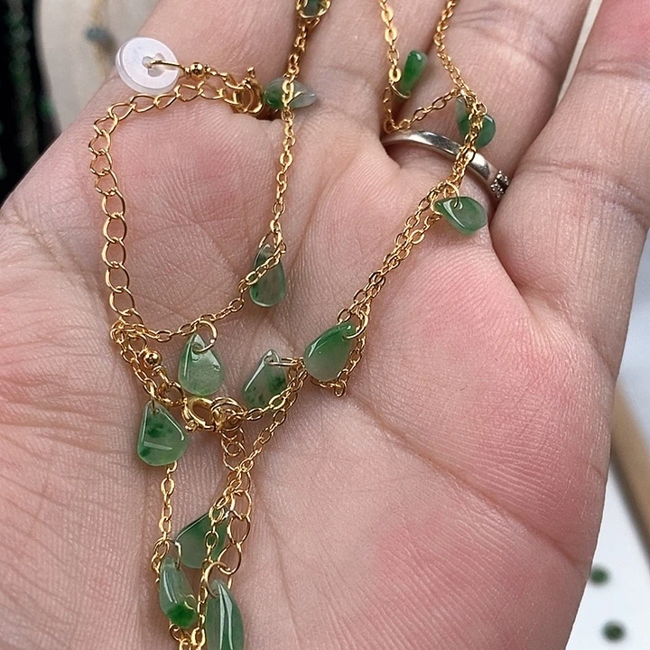 云***舟翡翠银S925镶嵌颈饰1号