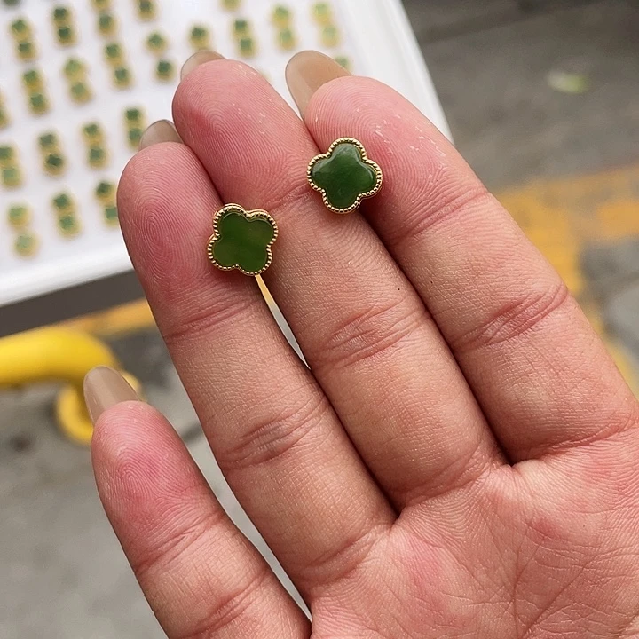 和田玉银S925镶嵌耳饰多样性拍一发一