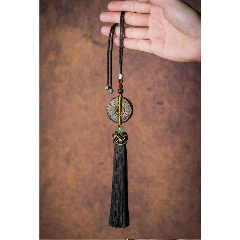 金丝楠木平安扣挂饰高档2025新款礼物车载内装后视镜汽车挂件