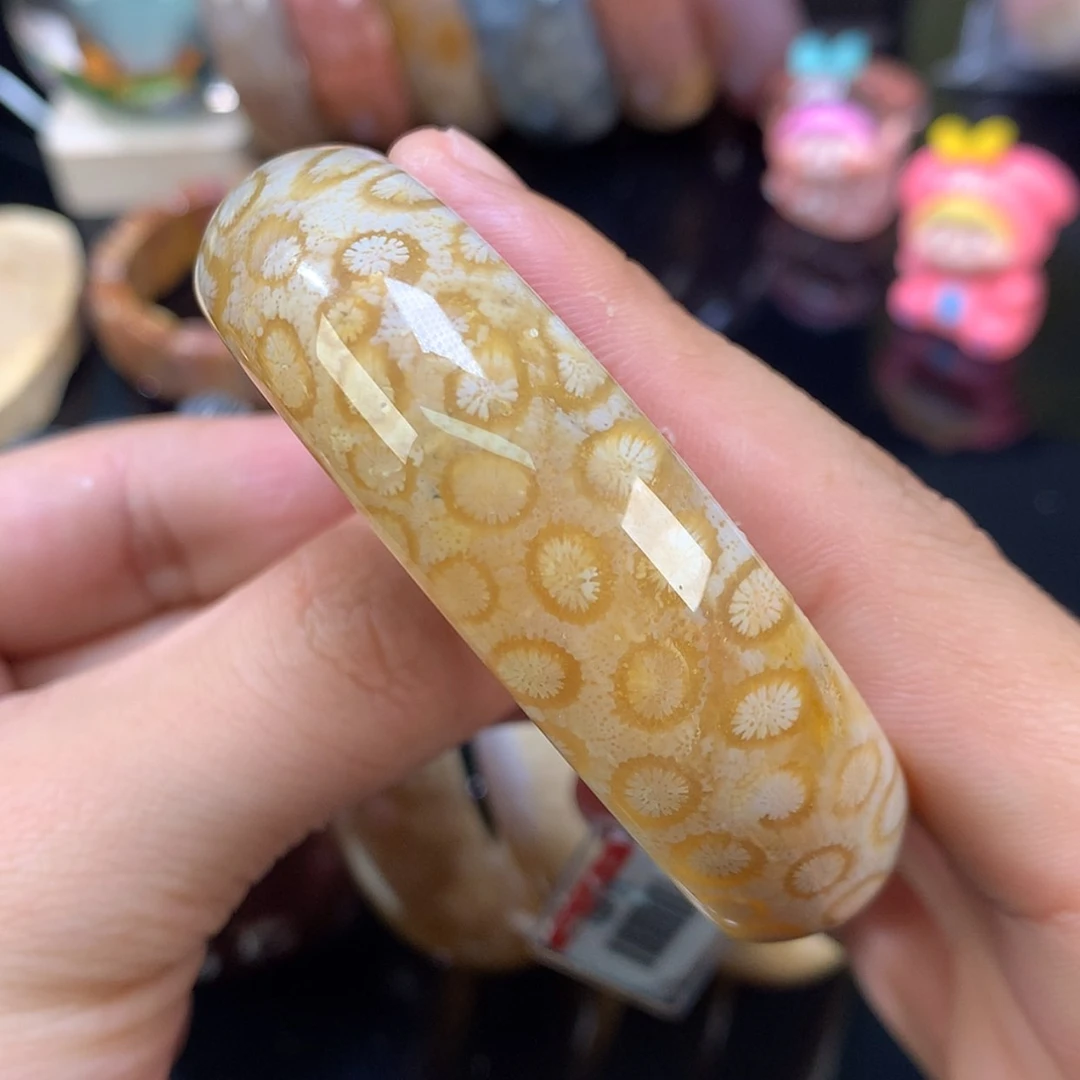 【闪购商品】颈饰未镶嵌硅化珊瑚（珊瑚玉）31号57.5圈豹纹