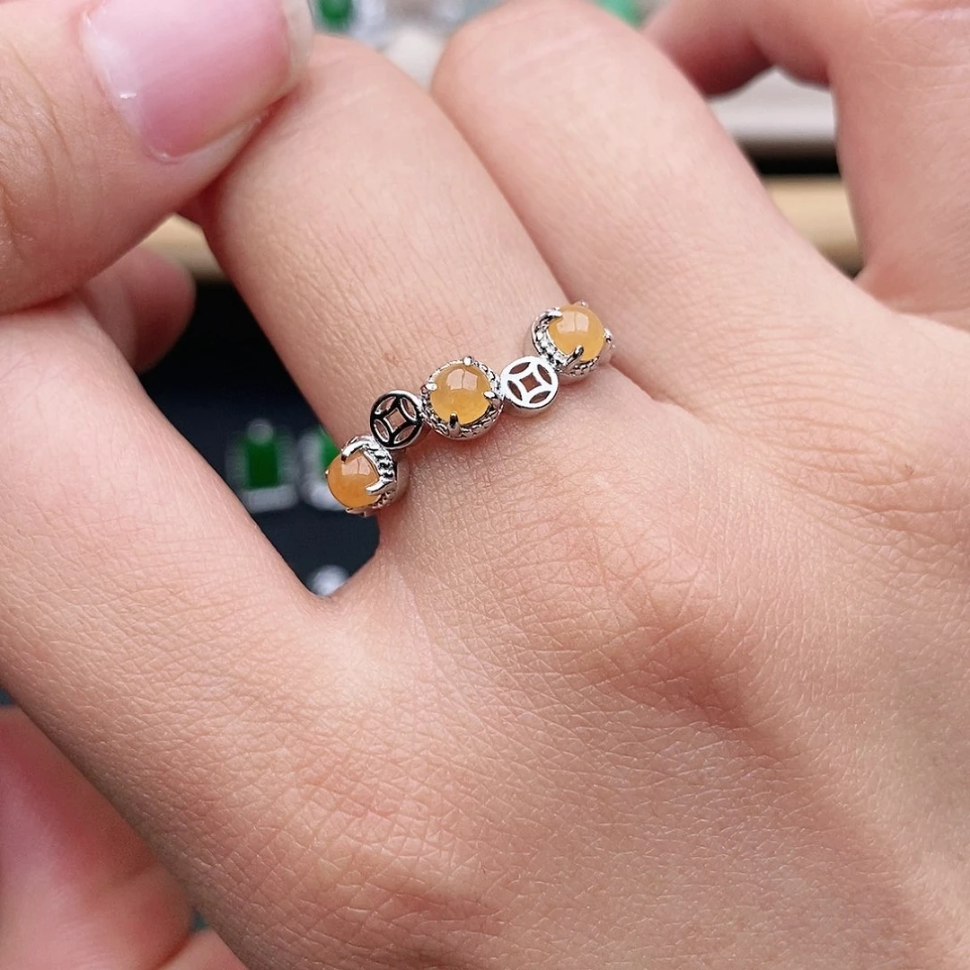 翡翠银S925镶嵌戒指