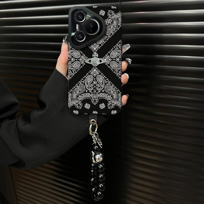 适用于【华为pura70】2025复古花纹ins风小羊皮网红防摔手机壳女款