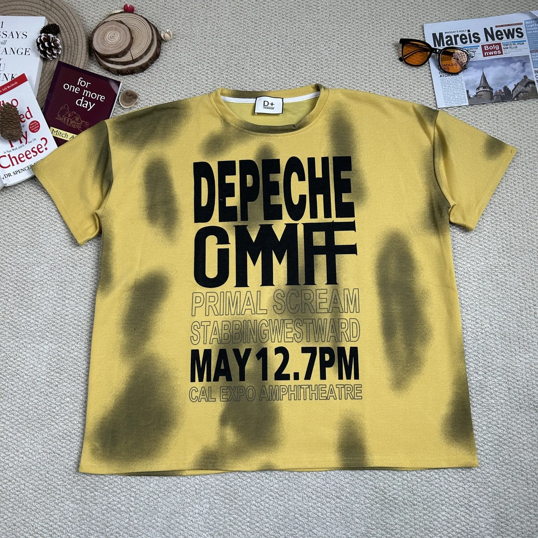 2025早春新款宽松百搭时尚卡通印花短袖T恤8740