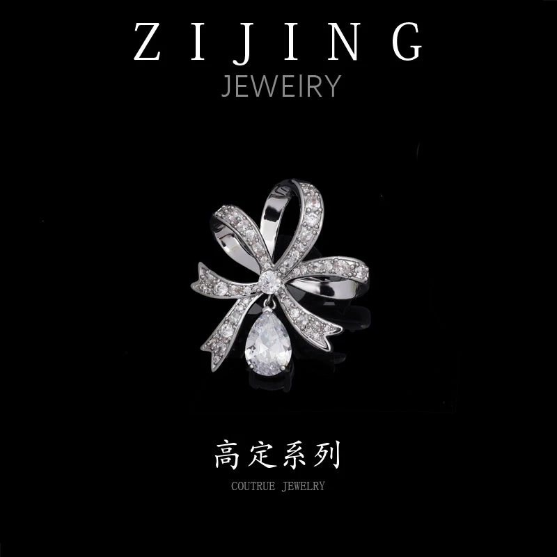 铜合金合成锆石胸针 CC8706  高定系列 胸针