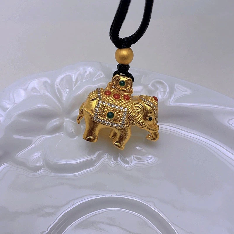 吊坠 1282-时尚轻奢吉象如意吊坠可爱精致挂坠复古