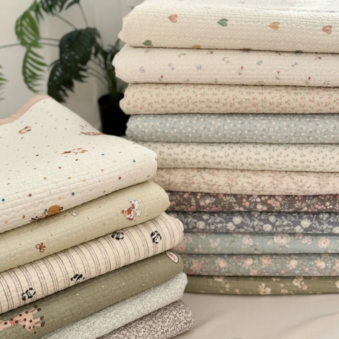 【HS韩尚YORKFUN纯棉双层纱床盖】柔软舒适洗亲肤舒适