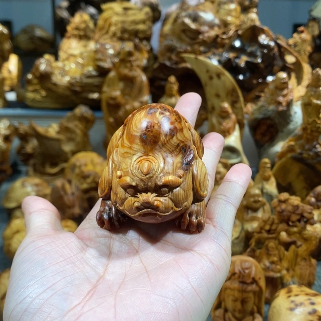 木崖柏工艺品谛听