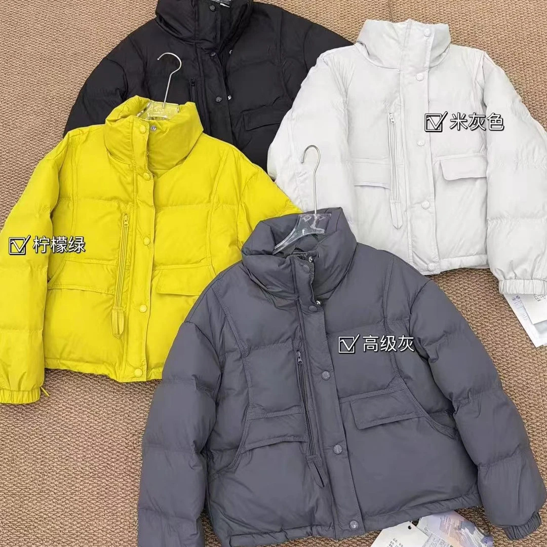 2517白鸭绒立领短款宽松小个子面包服冬季羽绒服（衣长58左右）