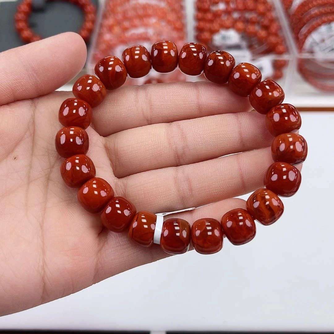 南红玛瑙瓦西老型单圈11mm未镶嵌