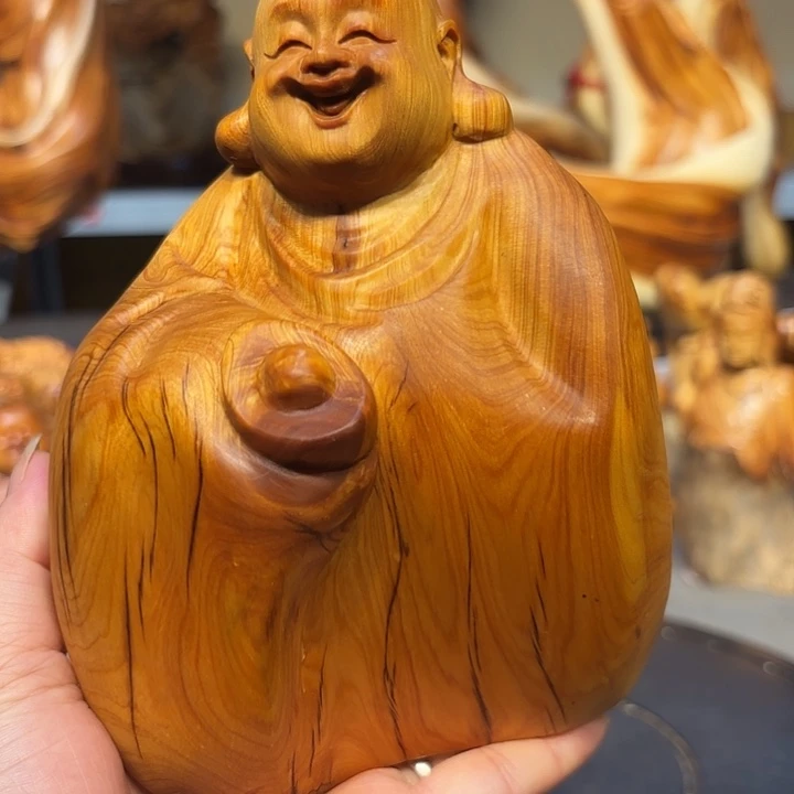 柏木太行崖柏弥勒佛
