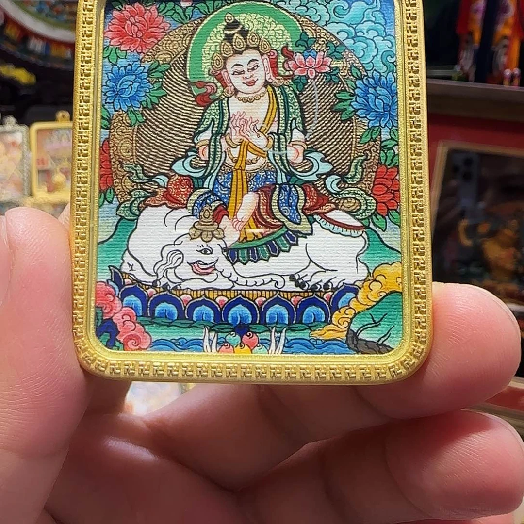 装裱画财*普贤菩萨带壳子