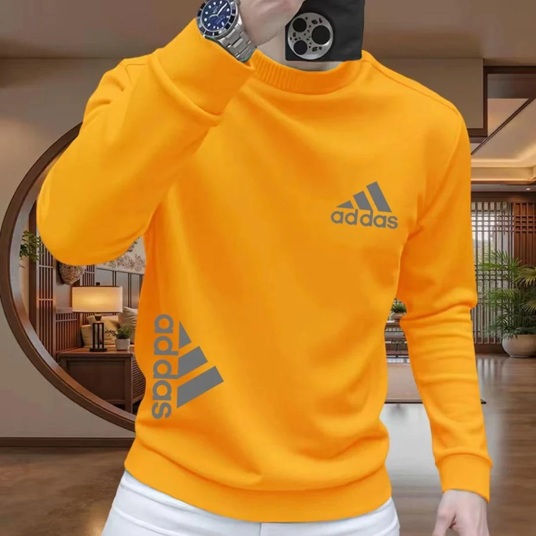 潮牌重磅圆领卫衣长袖百搭加绒帅街头休闲秋季时尚男士潮流卫衣