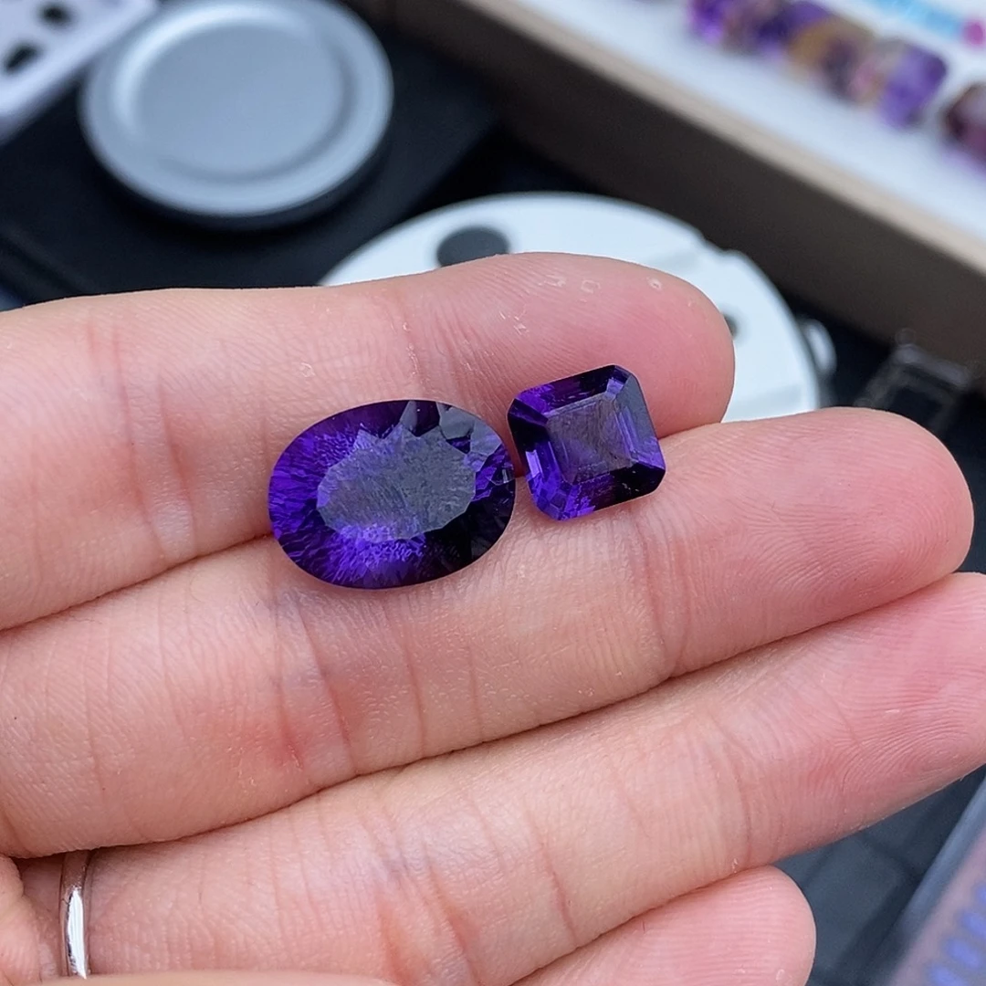 紫晶珠宝半成品未镶嵌纯天然紫水晶裸石定制