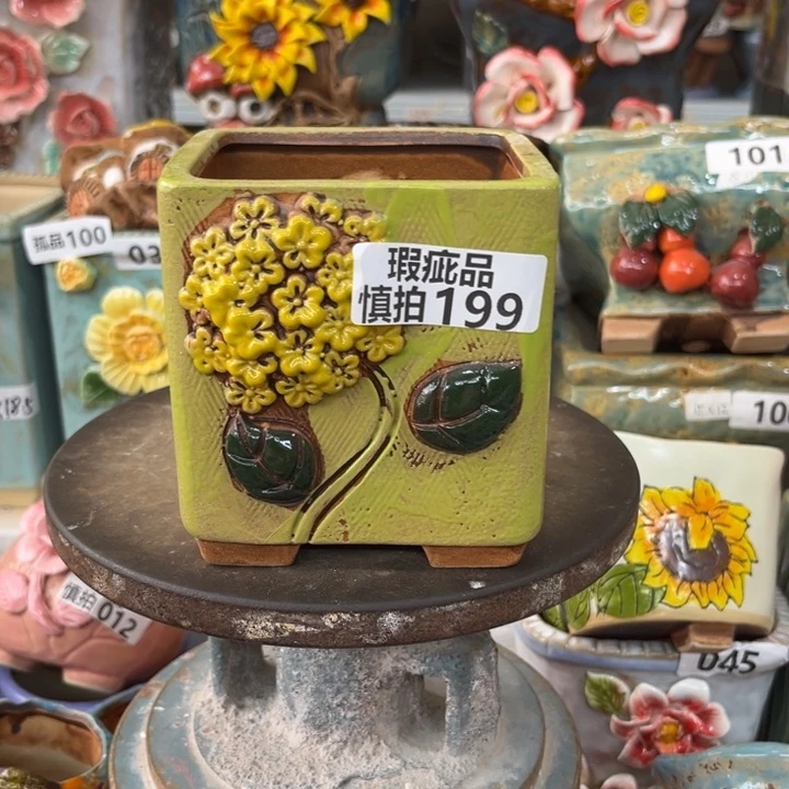 紫砂花盆粗陶材质多肉花盆