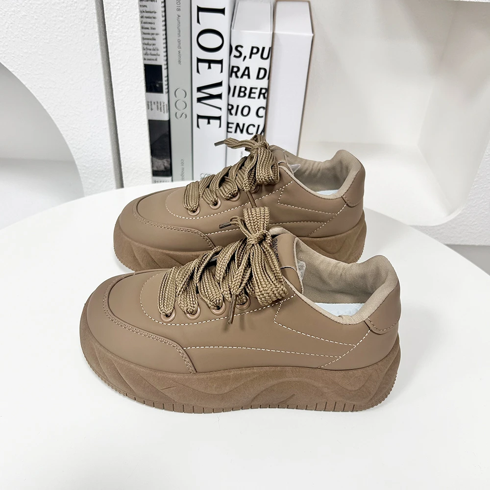 1794卡其休闲厚底百搭板鞋女新款软底运动久跑步鞋站不累脚女鞋
