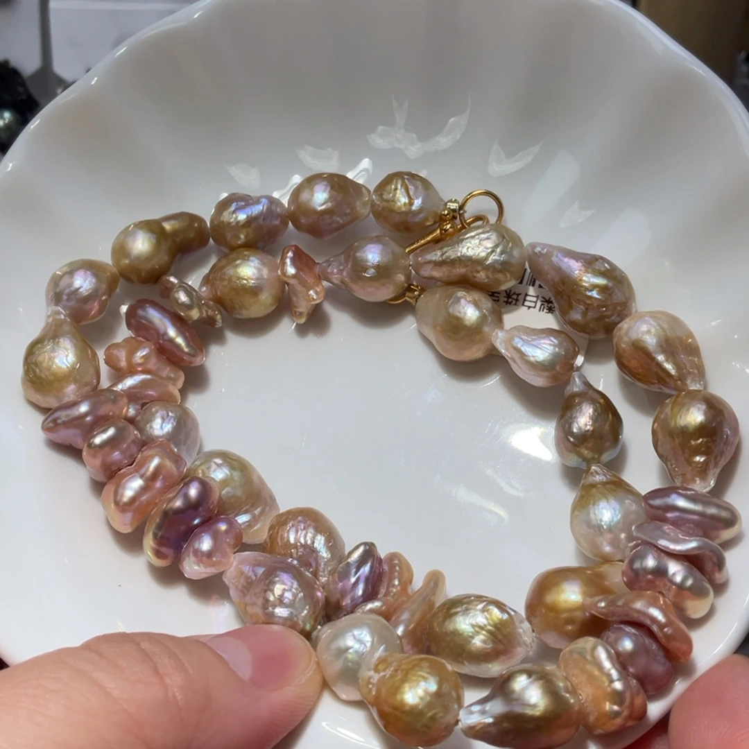 淡水珍珠银S925镶嵌颈饰