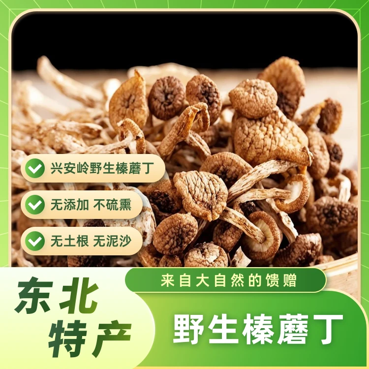 精品野生榛蘑丁东北野生蘑菇干货山珍特产小蘑菇干