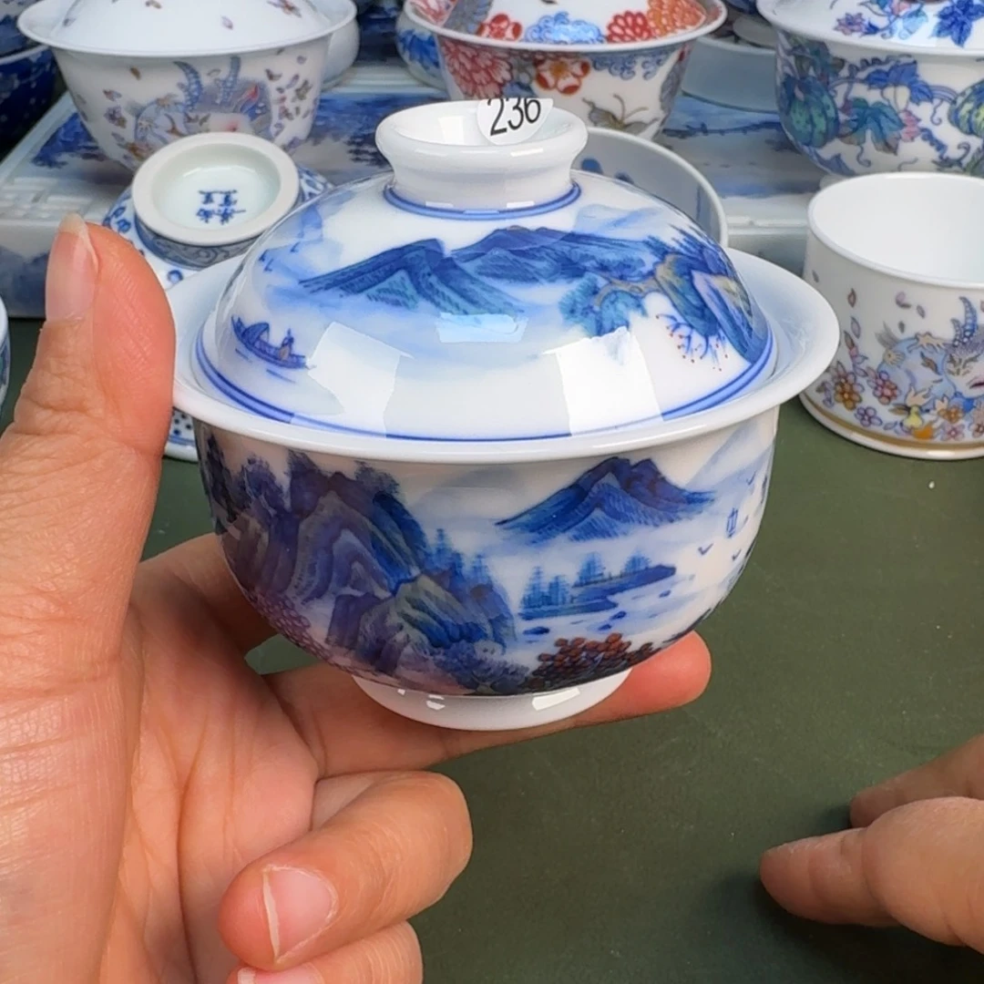 陶景德镇纯手绘茶具圆圆236