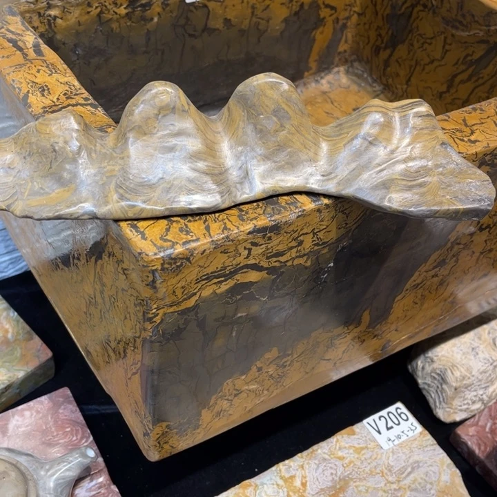 紫砂茶盘野**雄金钱笔架山