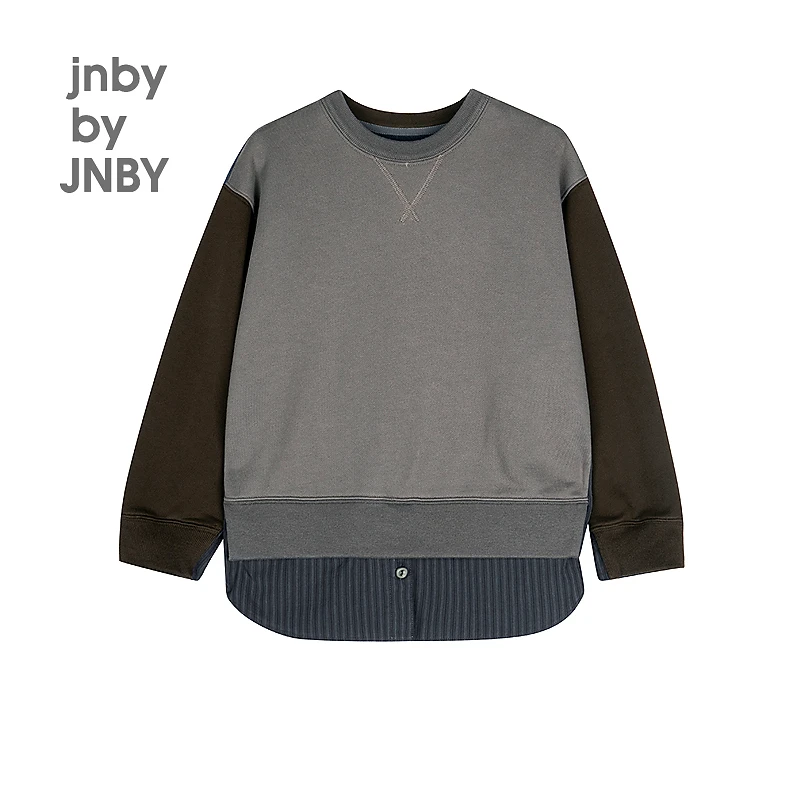新款jnbybyJNBY江南布衣童装宽松圆领卫衣24秋男女童1O7412510
