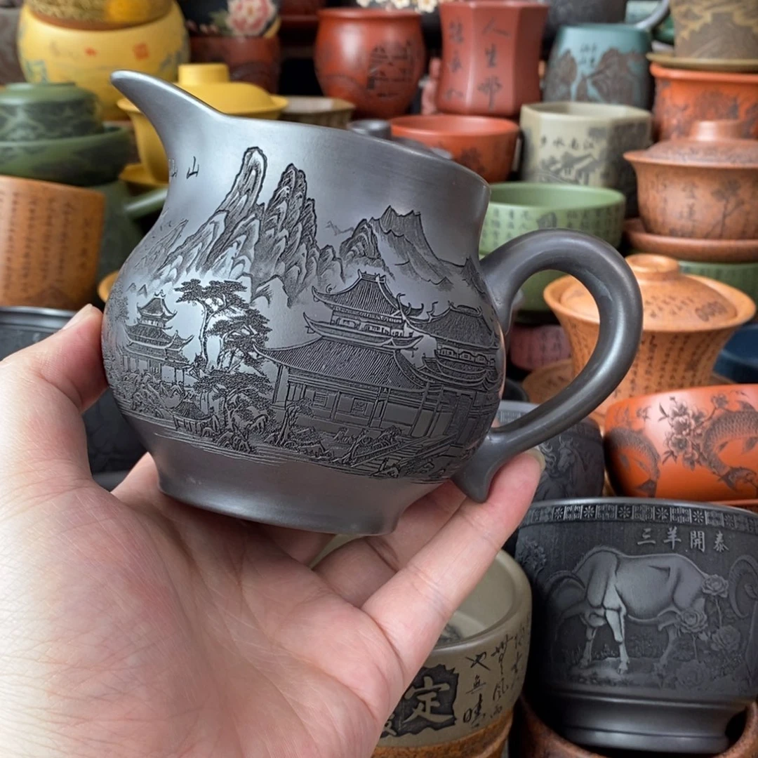 紫砂杯子宜兴全手工紫砂杯