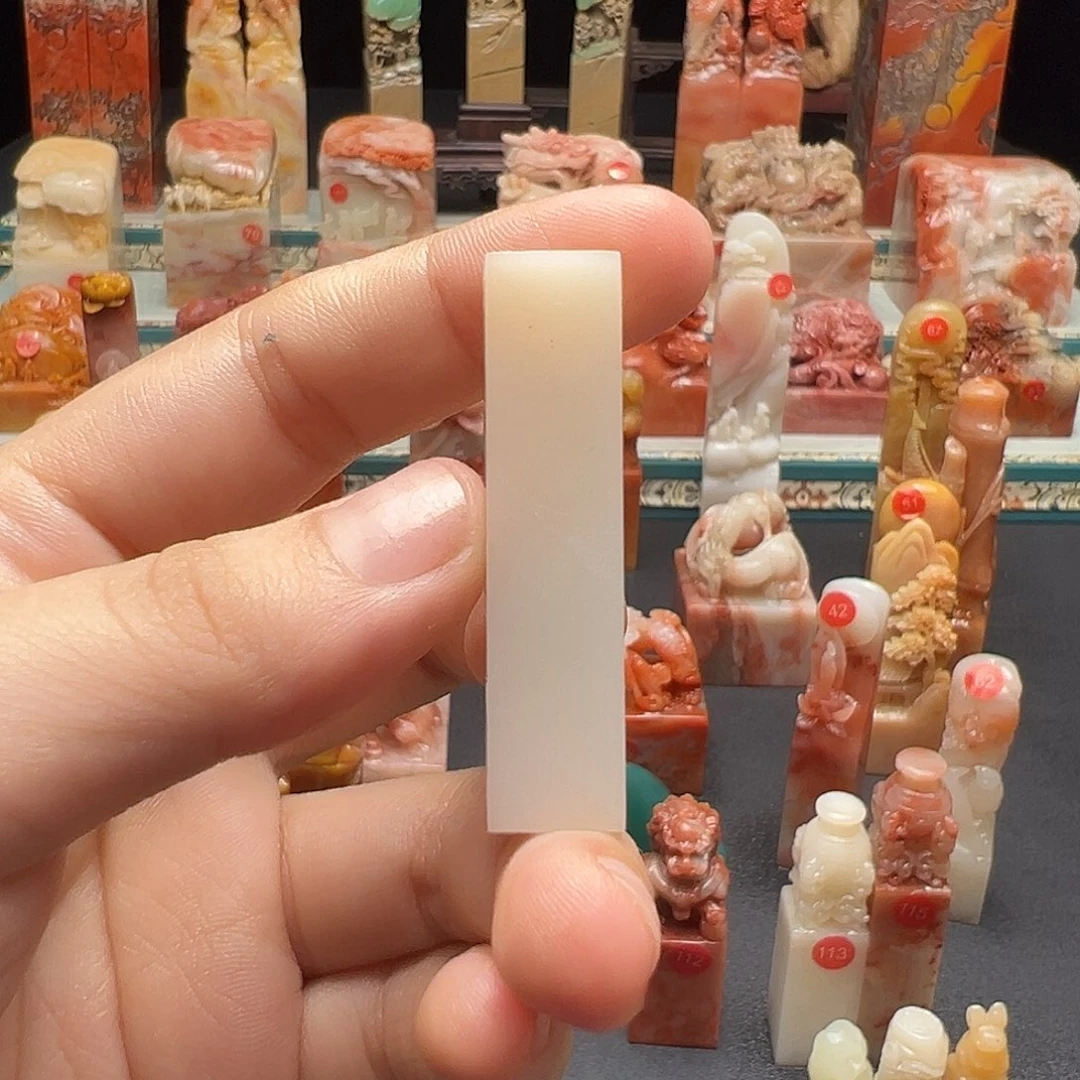 小***蓝昌化石印石手工制作