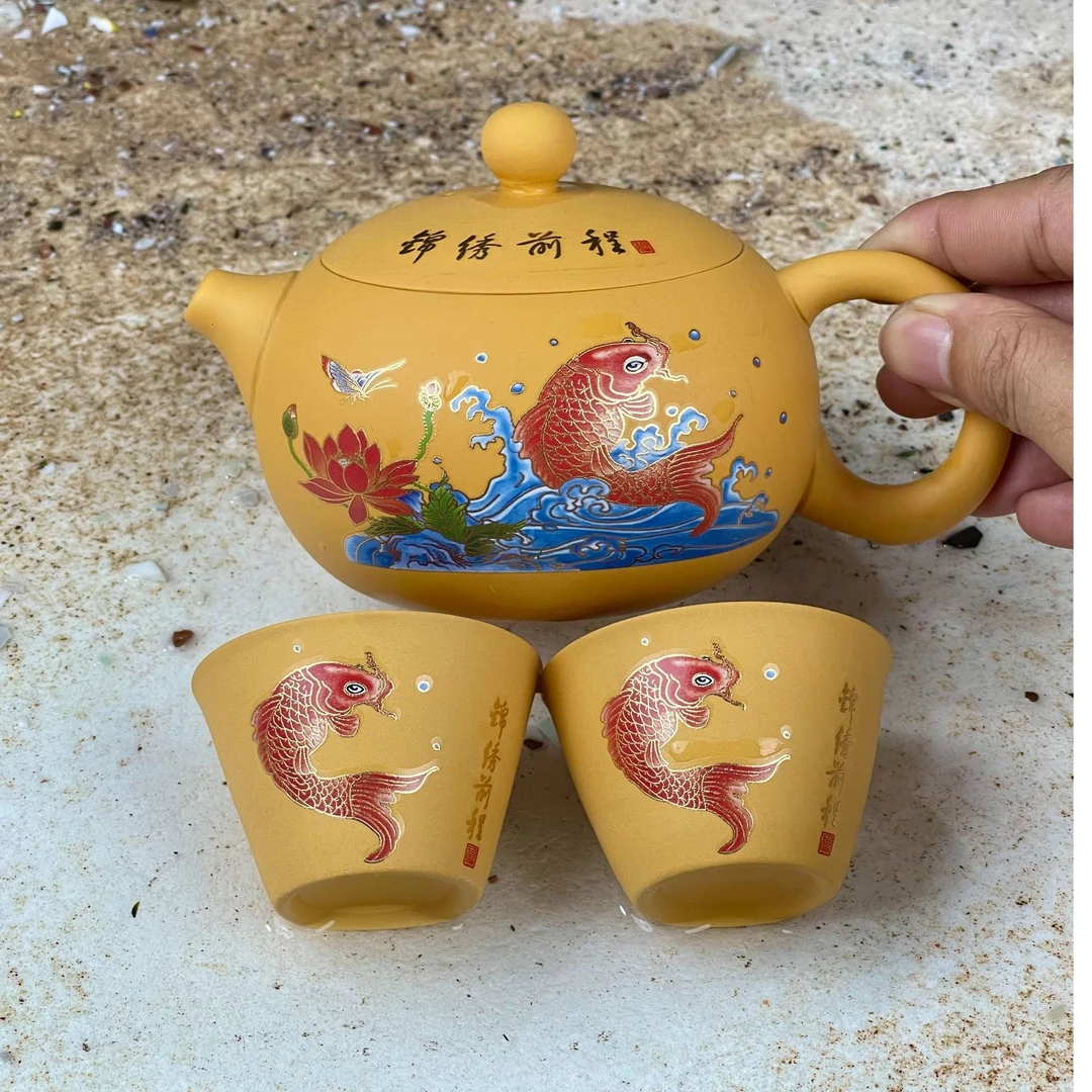 【闪购商品】锦绣前程黄金断泥西施壶HJX