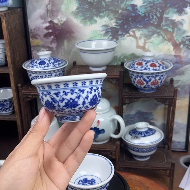 瓷其他缠枝莲小压手