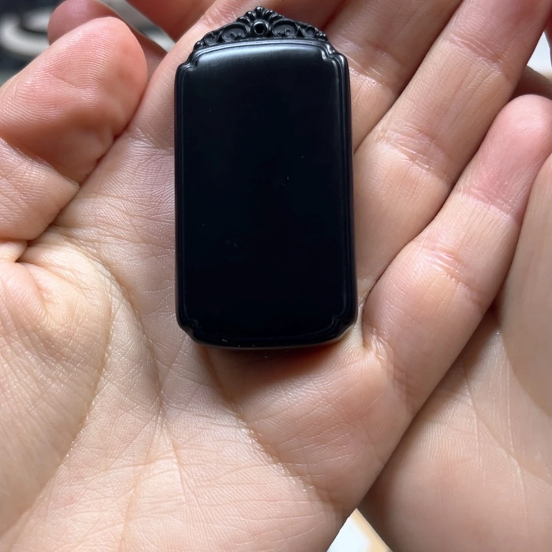 【闪购商品】和田玉（墨玉）高羊脂面包41克左右未镶嵌