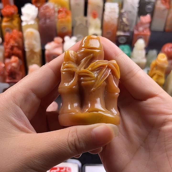 老挝石印石用****6手工定制设计，椭圆形
