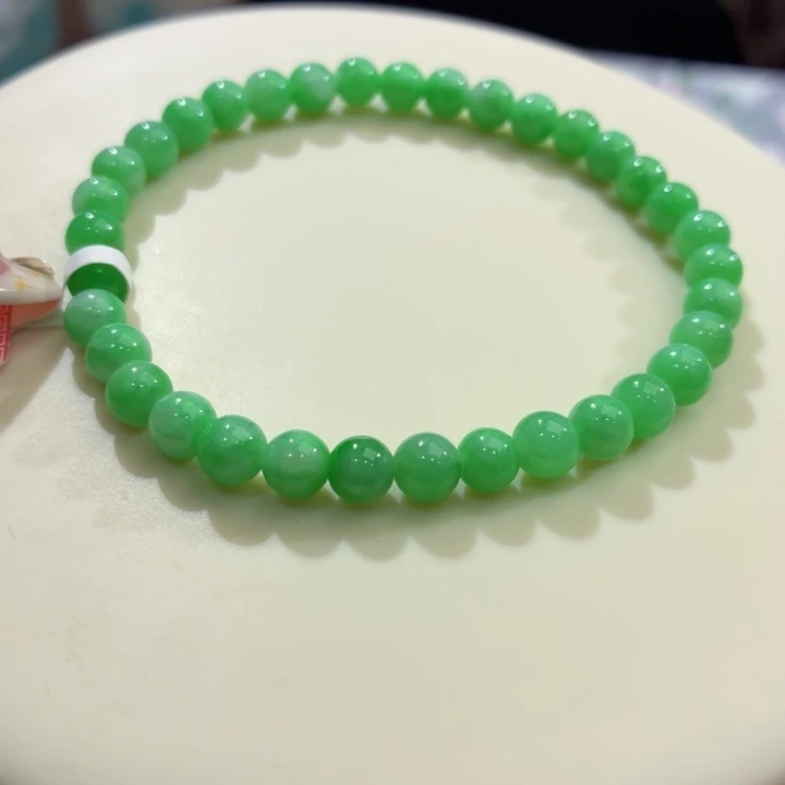 翡翠未镶嵌手链冰胶阳卡5.6