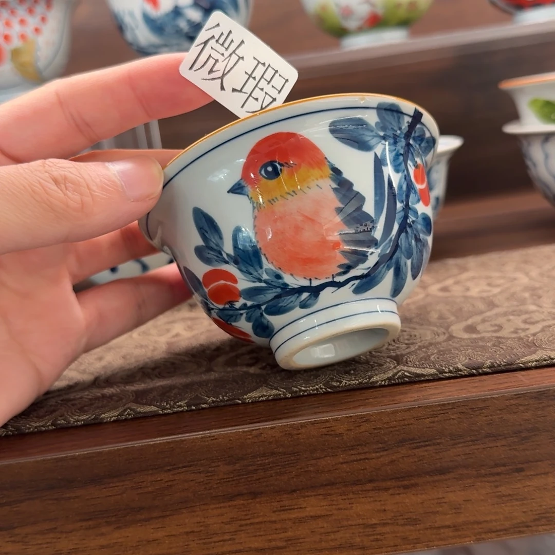 釉下彩纯手绘微瑕