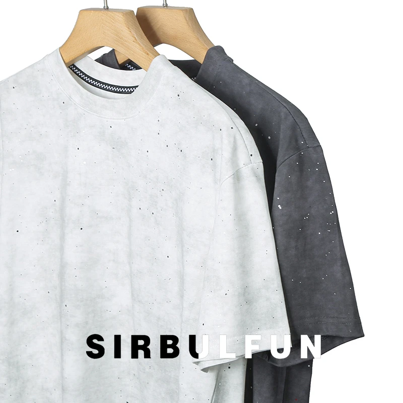 SIRBULFUN/先生布凡春夏新款男士短袖炒颜圆领T恤时尚透气打底衫