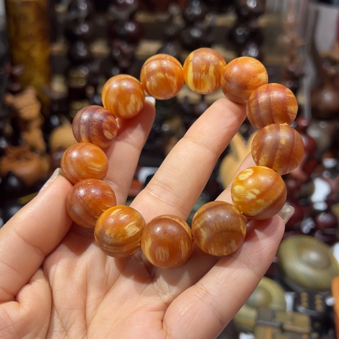 香榧木琥珀木手串手串1.8