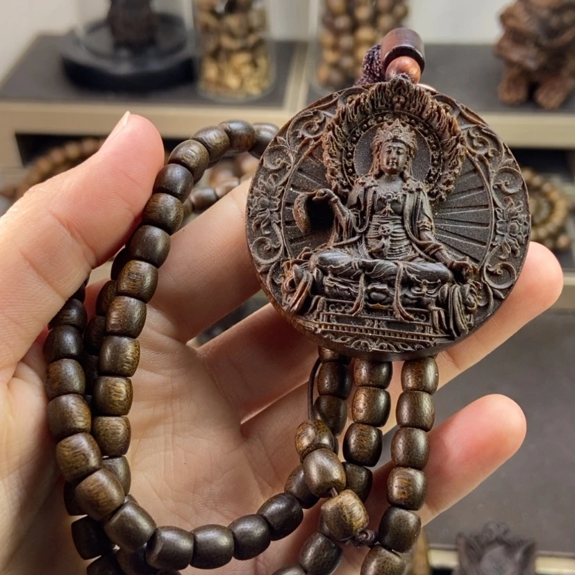 【闪购商品】沉香手串彩*哥越南芽庄白棋土沉和越南白棋土沉沉香木