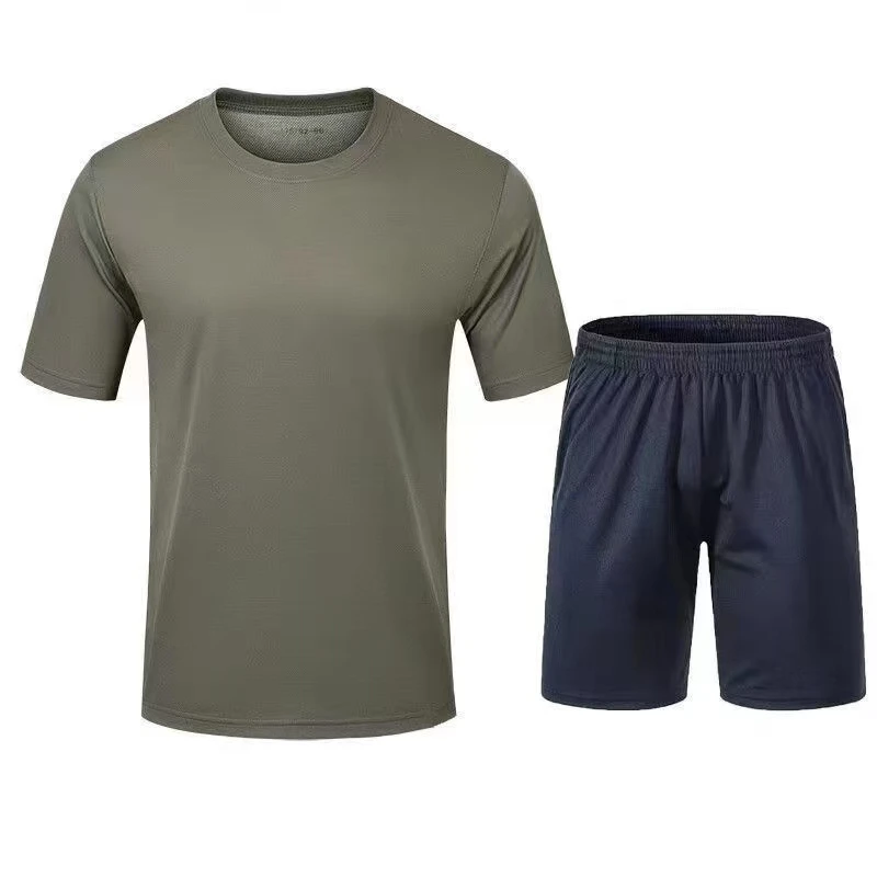 夏季短袖体能运动半袖服套装透气速干圆领服