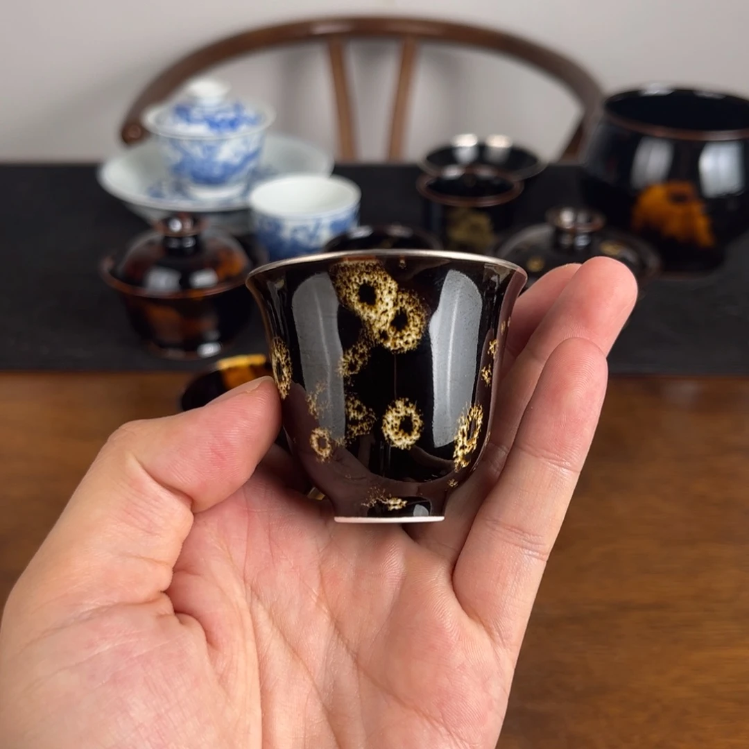 杯点彩鹧鸪斑小闻香杯