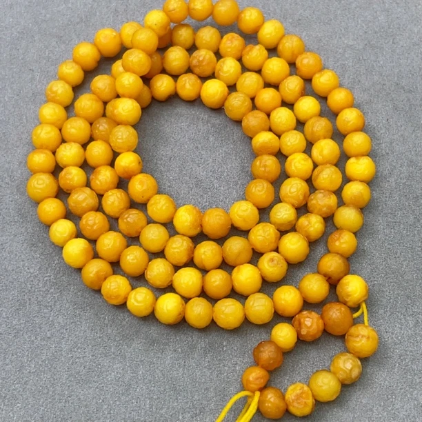 海漂籽脑纹瑕疵蜜蜡6➕链子（1396号）