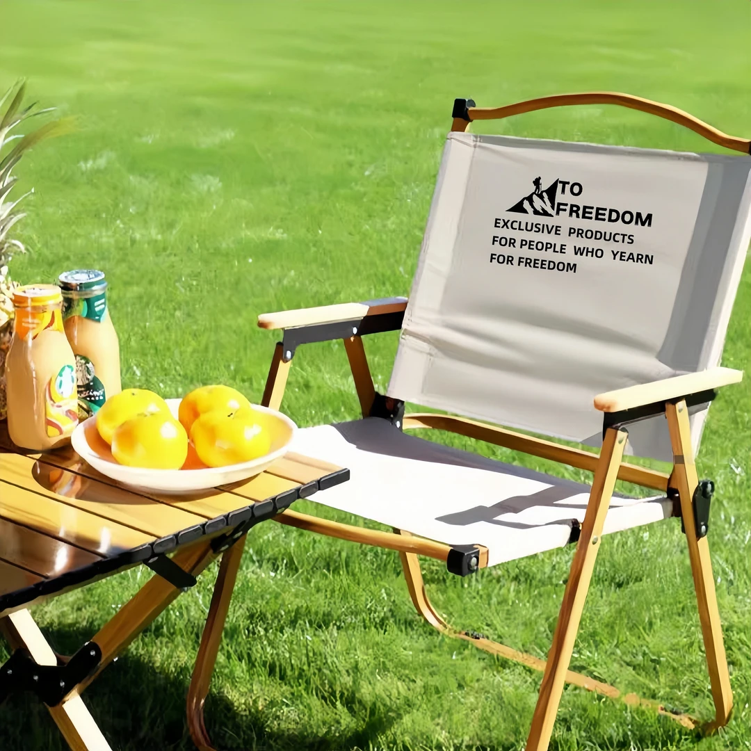 克米特椅折叠舒适轻奢收纳方便防滑加厚碳钢携带轻盈便携式木扶手