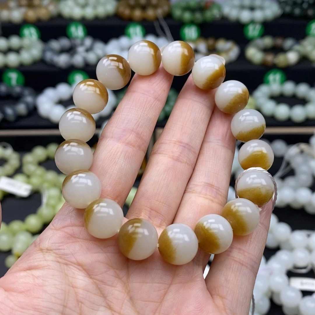 手链未镶嵌和田玉12m m