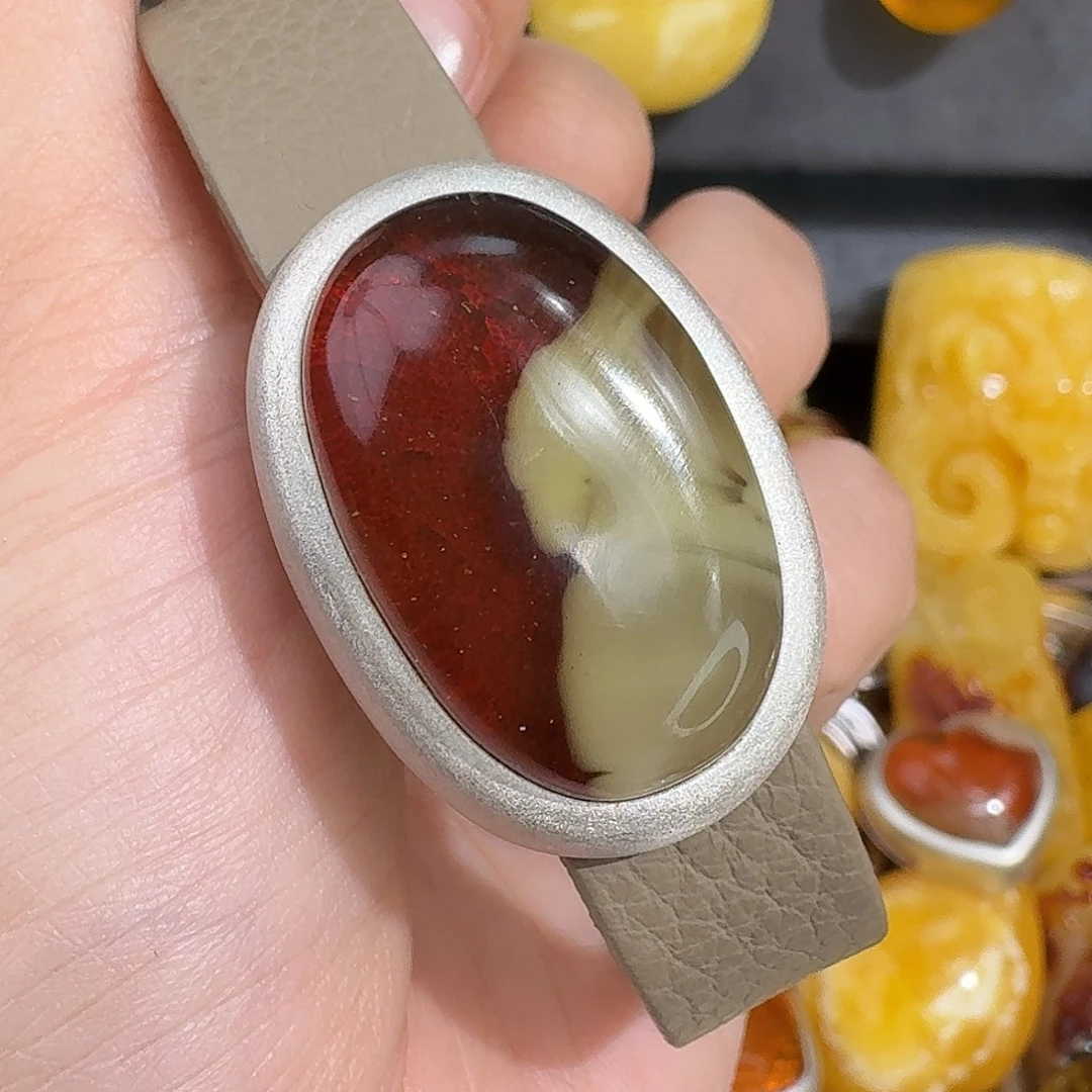 植物珀未镶嵌裸石你