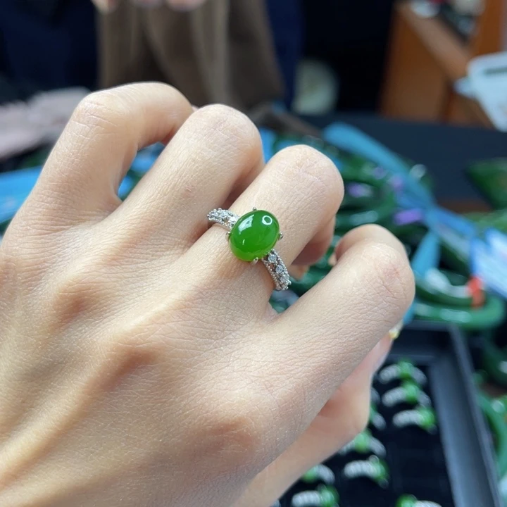 【闪购商品】和田玉（碧玉）戒指合金