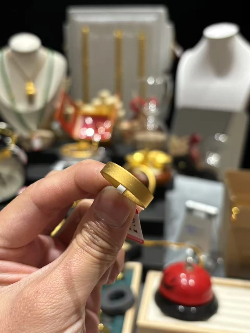 合金戒指 【5mm平安无事戒指】手工情侣窄版古法中古指环光面