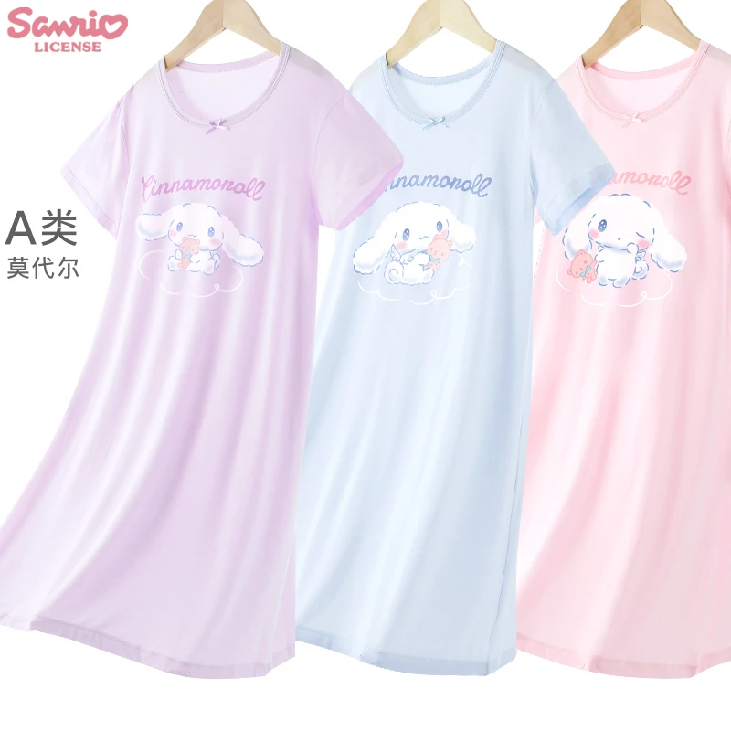 玉桂狗女童睡裙夏季薄款冰丝儿童睡衣2025新款小女孩中大童家居服