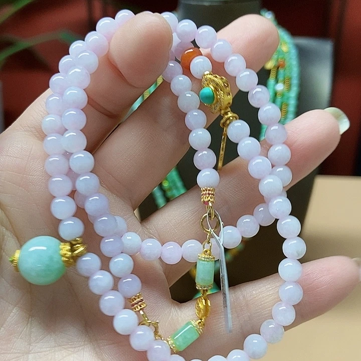 翡翠未镶嵌颈饰珠链