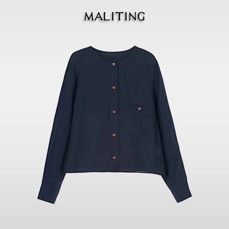 醋酸薄款衬衫女2025夏季短款新款韩版时尚百搭防晒天丝衬衣 #1518