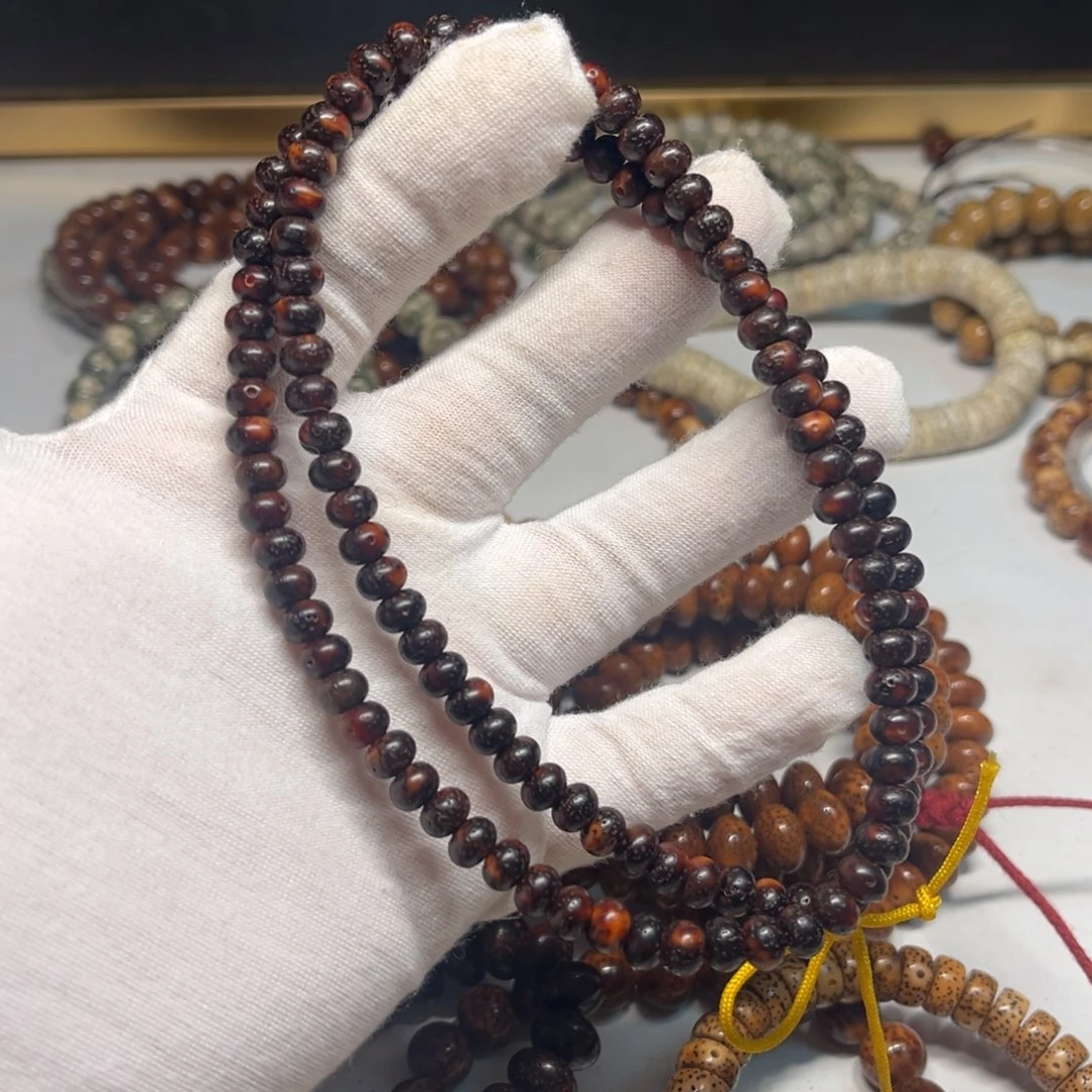 吊坠星月菩提7/5黑金玉化小苹果