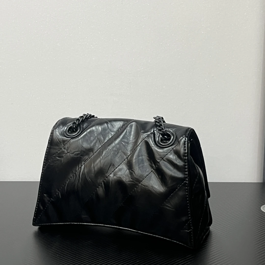 手工真皮包-8366-沙漏-梨-黑